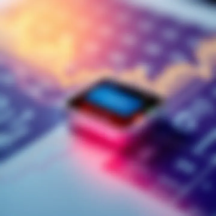 A sleek, modern ledger device showcasing new features and security protocols, set on a financial background with charts and currency symbols.