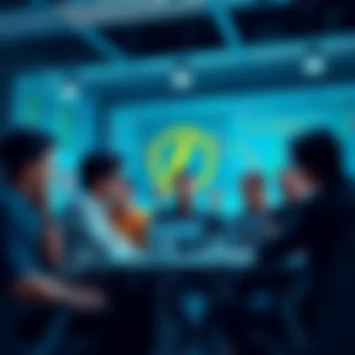 People engaging in a discussion about Litecoin trading strategies and insights