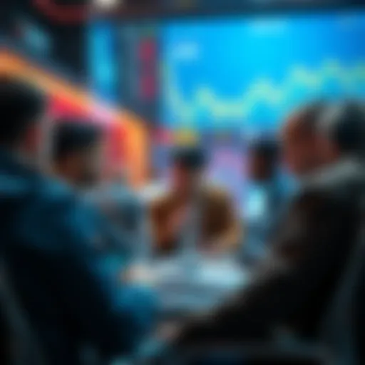 A group of people engaging in a discussion about Litecoin trading strategies in an online forum setting