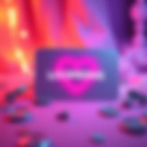 A digital farewell card for Loopring, featuring a heart symbol and crypto elements with a soft background