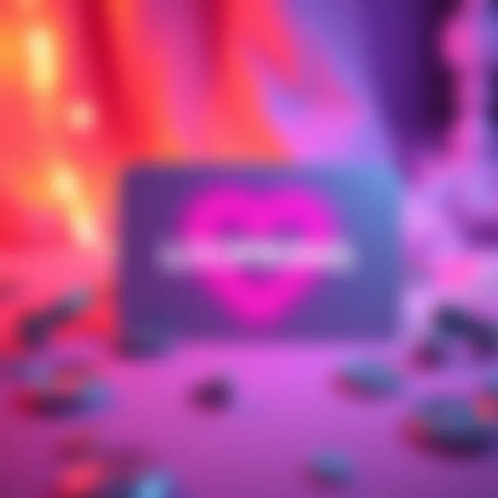 A digital farewell card for Loopring, featuring a heart symbol and crypto elements with a soft background
