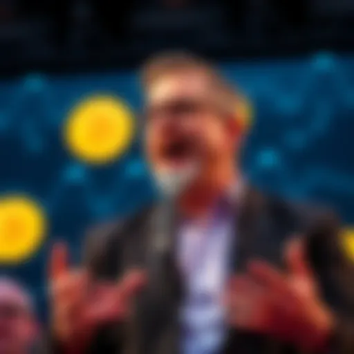 Mike Saylor speaking passionately about Bitcoin while addressing major tech companies