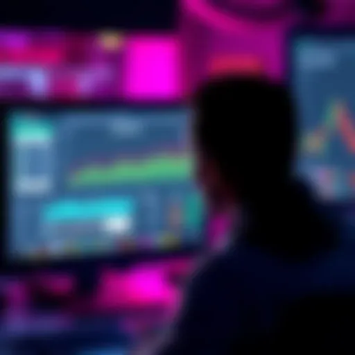 A person examining their computer screen displaying an onchain wallet setup interface with graphs related to interest earnings.