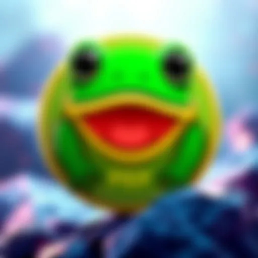 The Pepecoin logo featuring a frog design symbolizing meme culture and cryptocurrency