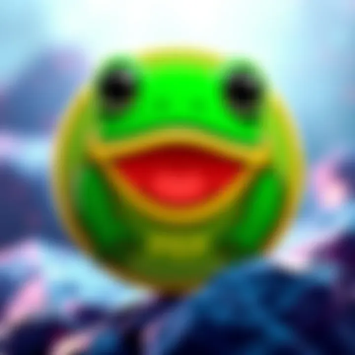 The Pepecoin logo featuring a frog design symbolizing meme culture and cryptocurrency