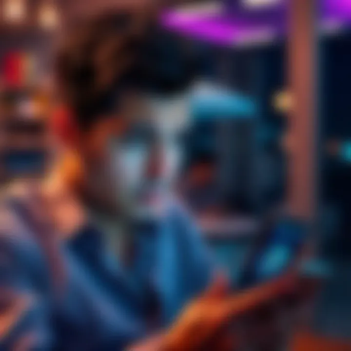 A person looking frustrated while using a smartphone with the Retoswap app open, showing a confusing interface