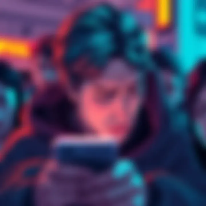 Illustration depicting a frustrated user staring at a locked Revolut app on a smartphone, highlighting the custom firmware dilemma.