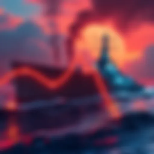 A graphic showing a downward trend in rewards program participation with a warship illustration in the background.