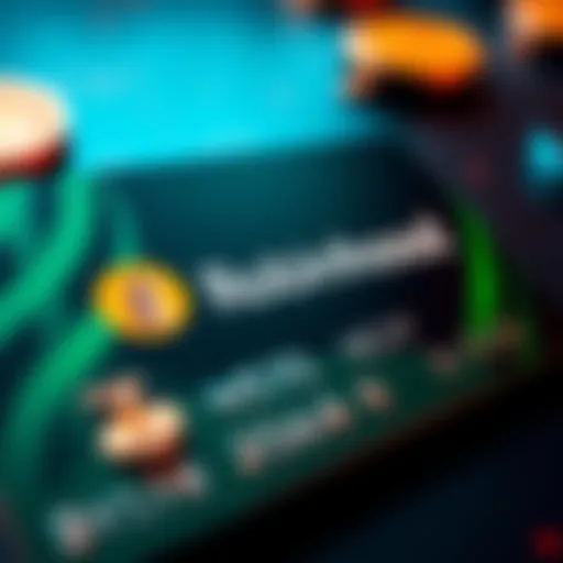 A close-up view of the Robinhood Dogecoin Card showcasing the Dogecoin logo and design elements. People can use this card for spending Dogecoin directly.