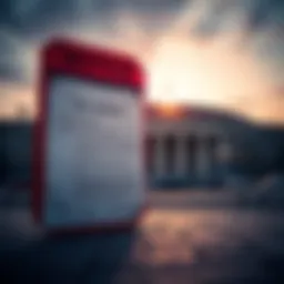 Romanian regulator's notice on Polymarket A notice from Romanian regulator labeling Polymarket as illegal gambling requiring licensing, with imagery of a government building in the background.