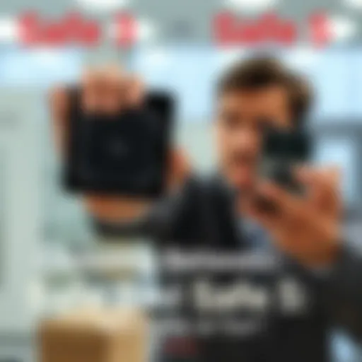 A person holding the Safe 3 model in one hand and the Safe 5 model in the other hand, looking thoughtfully at both devices.