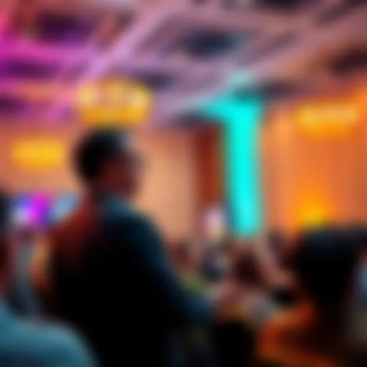 Sergey Nazarov speaks at a conference about Chainlink’s CRE and its potential impact, with an audience engaged in discussion.