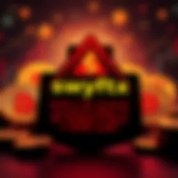 A graphic depicting a warning sign about Swyftx shutting down accounts linked to sex workers, with symbols of cryptocurrency in the background.
