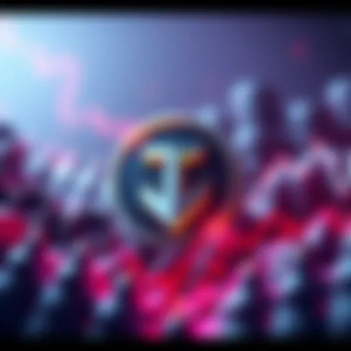 Tether Profit Announcement Tether logo with financial graphs showing significant profit increase