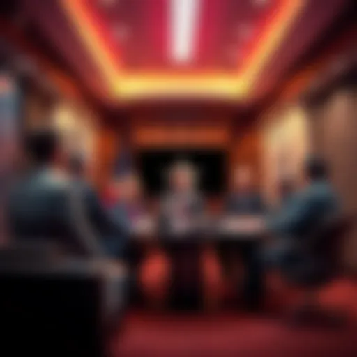 A group of Texas officials discussing plans for a new state-buying program in a conference room