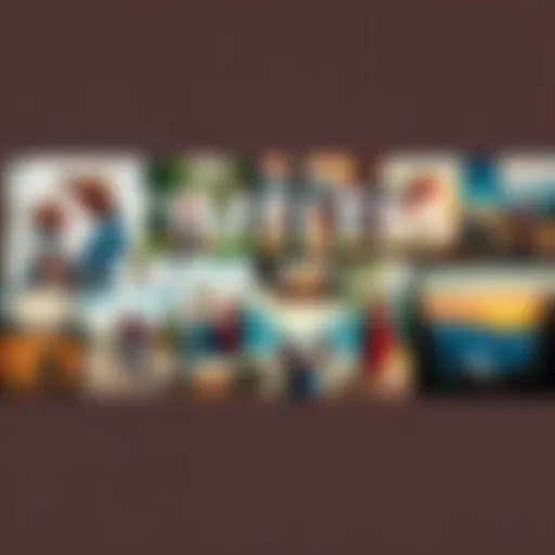 A collage of various timeless moments including family gatherings, iconic cultural events, and nature scenes that evoke nostalgia and enduring significance.