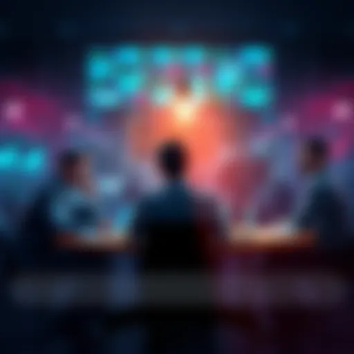 A group of traders sharing strategies and discussing market events at a round table