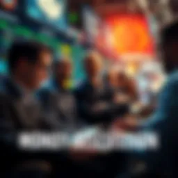Traders discussing strategies and insights in a group setting