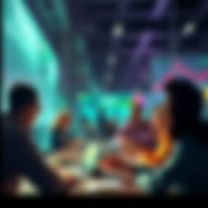 People sharing trading tips and insights during a discussion session