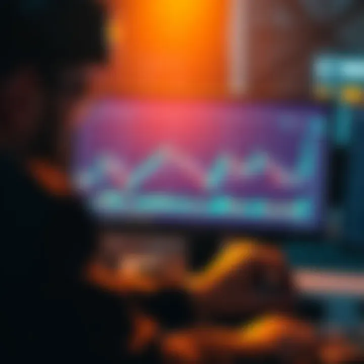 A trader analyzes a financial chart showing price movements without a stop-loss indicator, illustrating the risks of such a strategy.