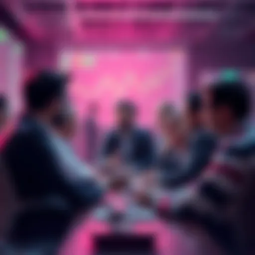 People exchanging trading ideas and questions in a discussion forum setting