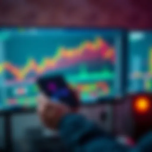 A person holding a Trezor wallet while viewing a computer screen with cryptocurrency charts, symbolizing the transfer of XRP.
