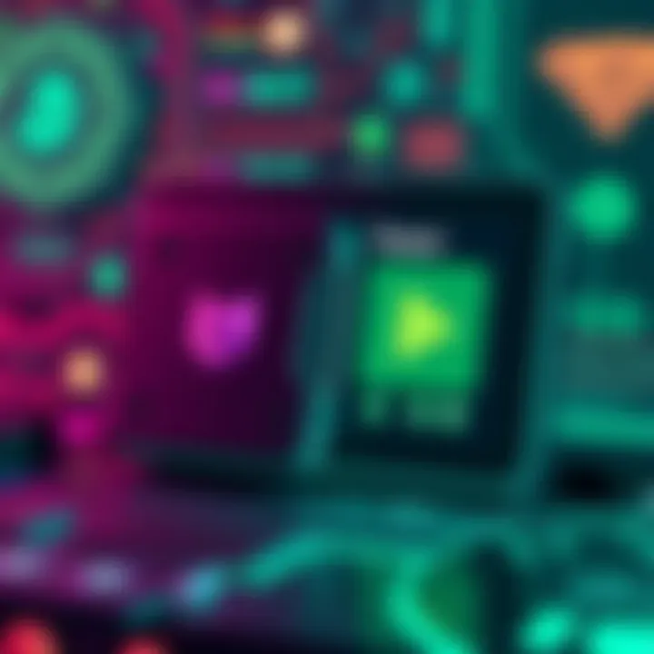 A graphical representation of a Trezor device attempting to connect with the Wasabi Wallet interface. The background includes tech elements and digital currency symbols.