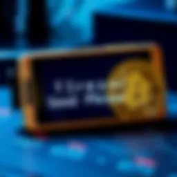A close-up of a Trezor device displaying a 20-word seed phrase on the screen, alongside a Bitcoin symbol.