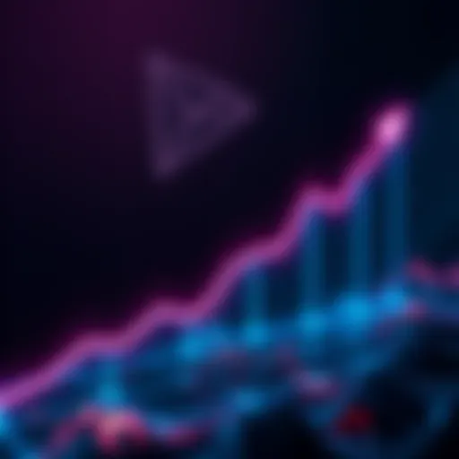 Illustration showing a graph with an upward trend representing potential growth for Tron Inc. after recent news.