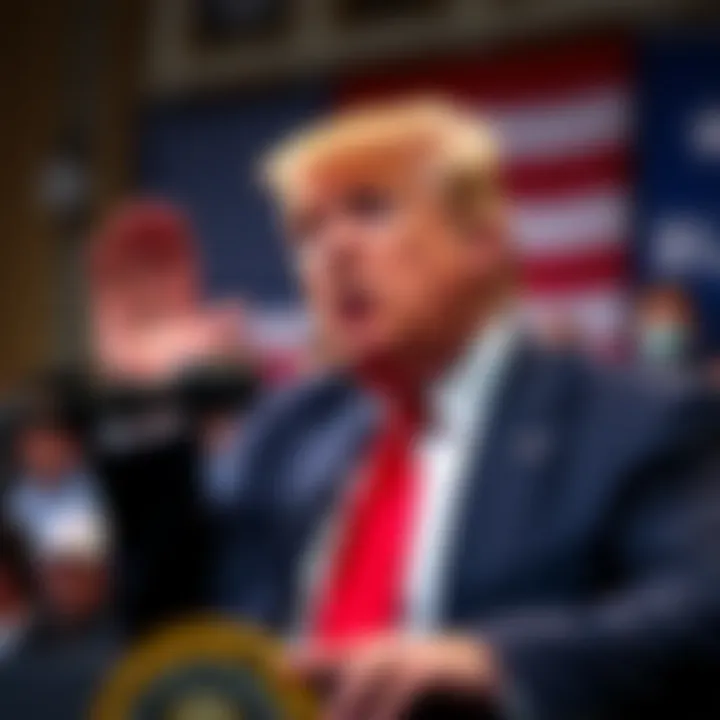 President Trump speaking at a rally urging Americans to invest retirement funds in cryptocurrency.