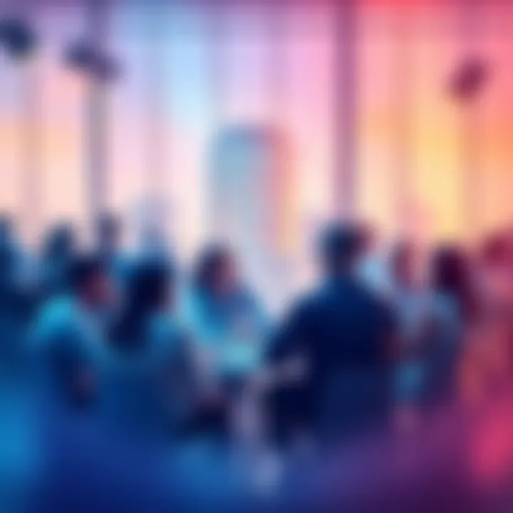People engaging in a discussion about Vechain and blockchain technology