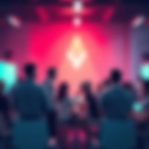 People engaging in a discussion about Vechain updates in a lively forum setting