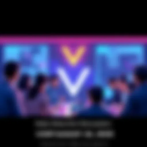 A group of people discussing Vechain updates and enhancements, sharing ideas and insights about the blockchain.