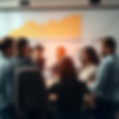A diverse group of people discussing money-making strategies, surrounded by financial charts and documents, symbolizing wealth potential in 2025.