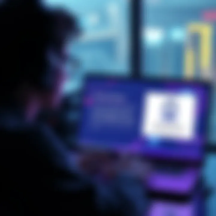 A user hesitates before a Microsoft Defender warning on a Windows 11 laptop while attempting to download Trezor Suite