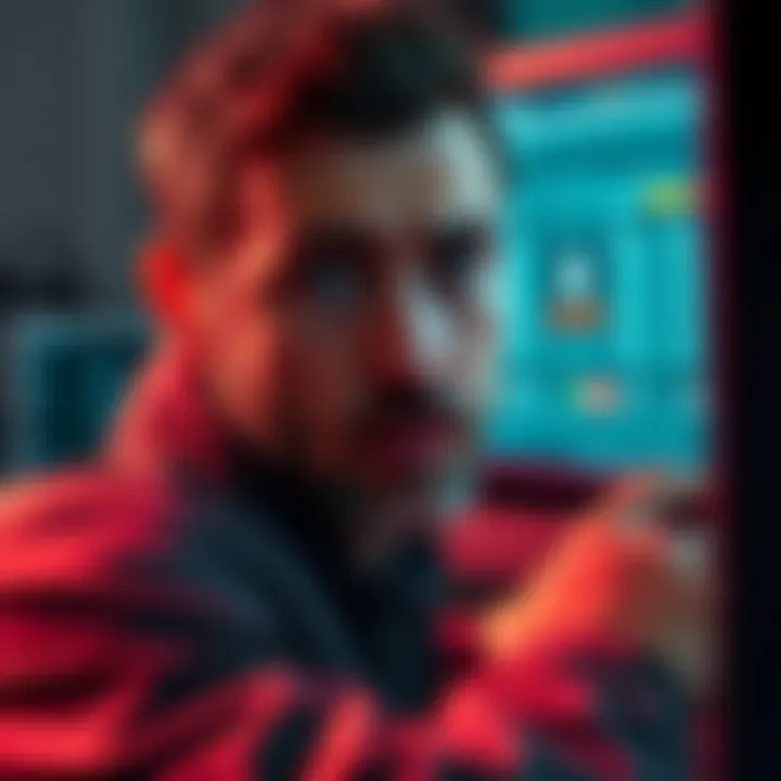 A concerned person staring at a computer screen showing Monero wallet interface, reflecting confusion about recovering funds after uninstalling the app.